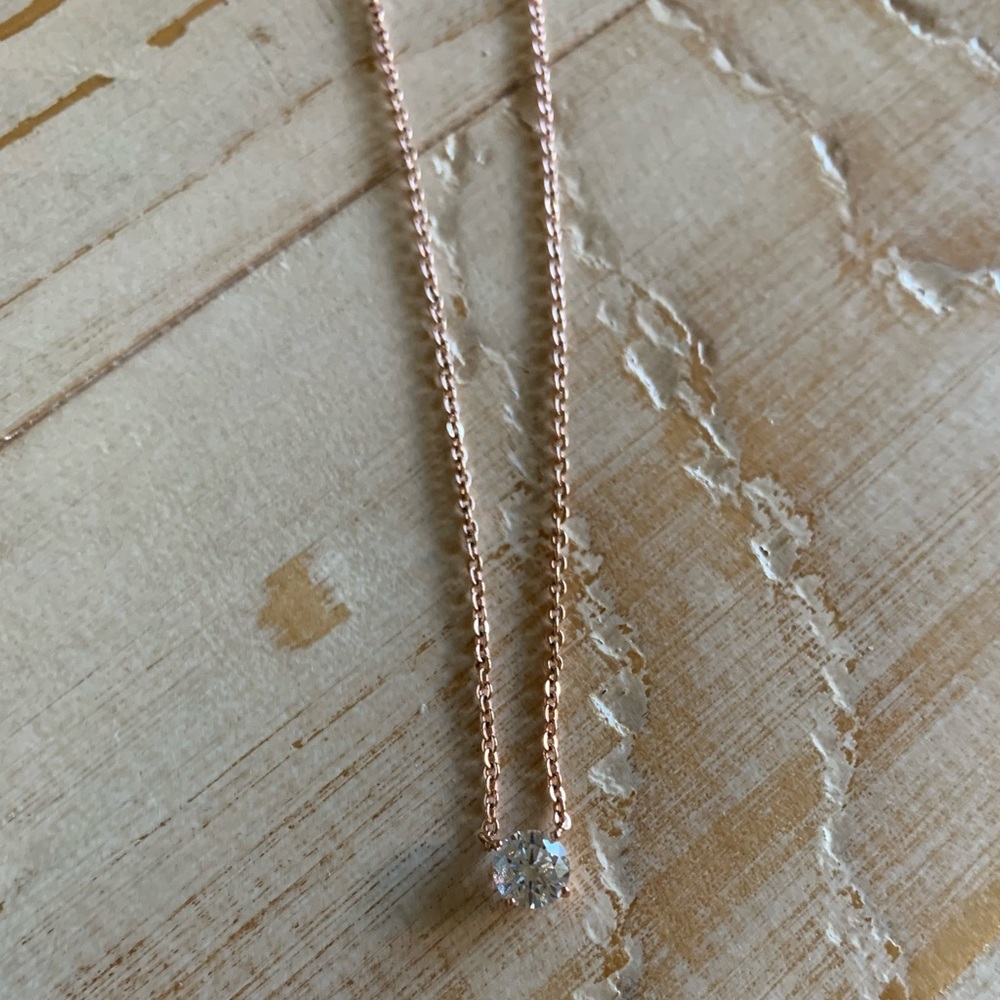 Nordstrom CZ Pendant Necklace in Rose Gold - Picture 4 of 5